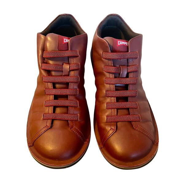Camper Beetle Comfort Shoes Boot Red Leather Men Sz 10 Womens 11 EU-43 18751-064 - Picture 1 of 7